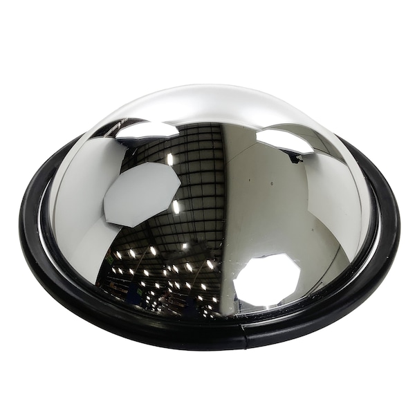 Retrac Head, Mirror, Convex, 8 In., 991 Full Bubble, Polished Stainless Sled, W/ 5/16 Center Mount Ball 610775 - main